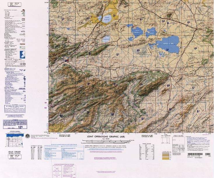 Carte topographique de la région de Batna 