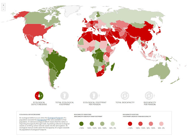 Carte de empreinte écologique 